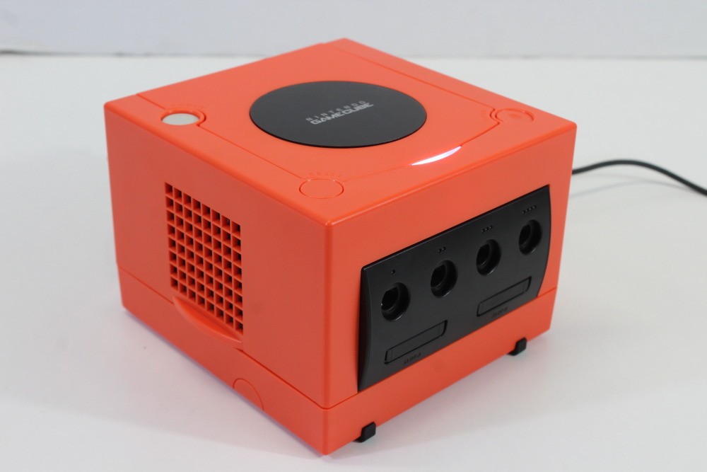 Nintendo Gamecube Console Warm Red x Black White LED NTSC-U/C US DOL-001 AC AV