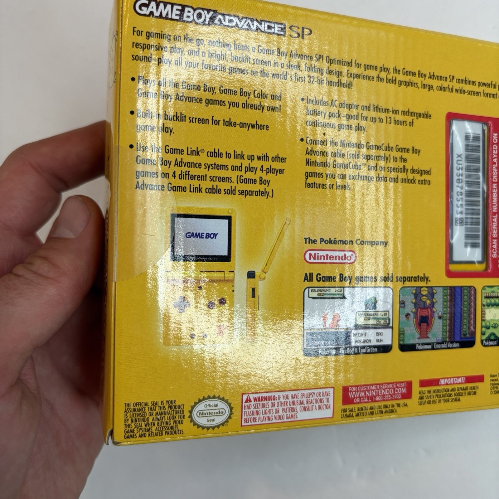 SEALED BRAND NEW Nintendo Game Boy Advance SP Limited Pikachu Edition Toys R US