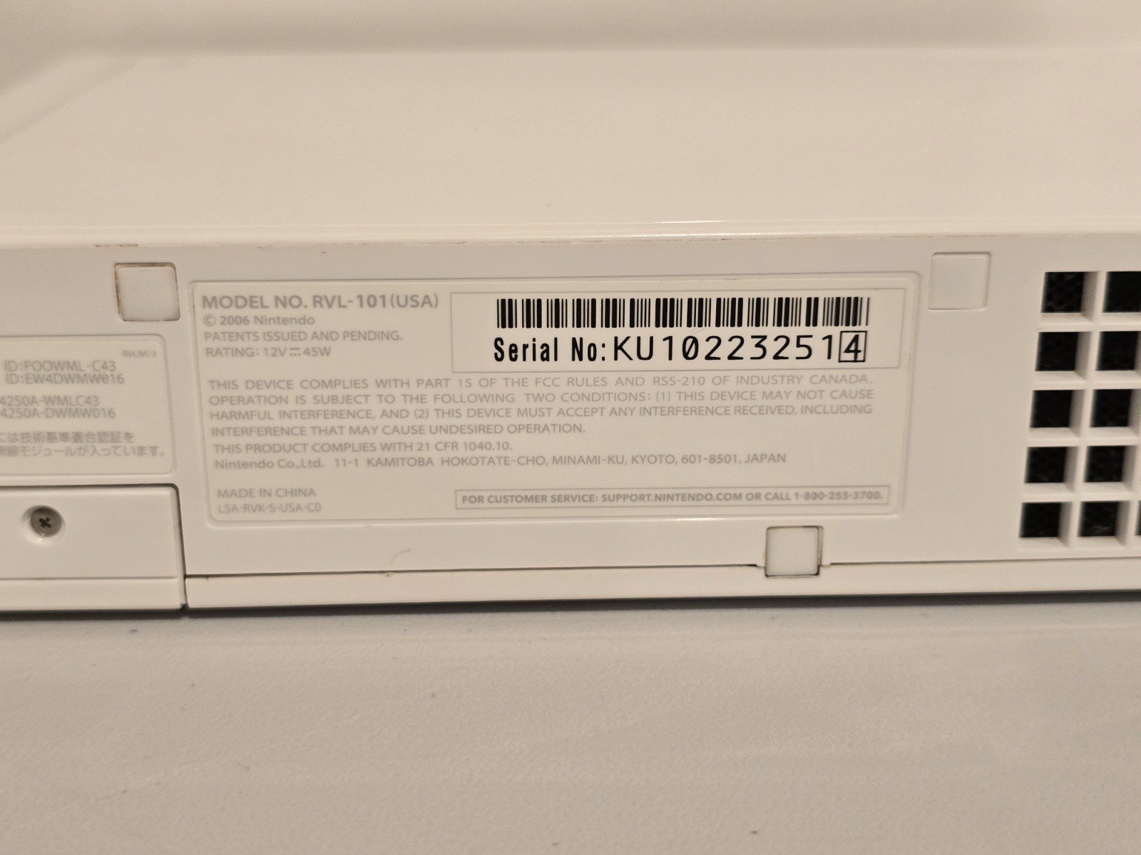 Nintendo Wii Console – White RVL-101 USA Fast Ship!
