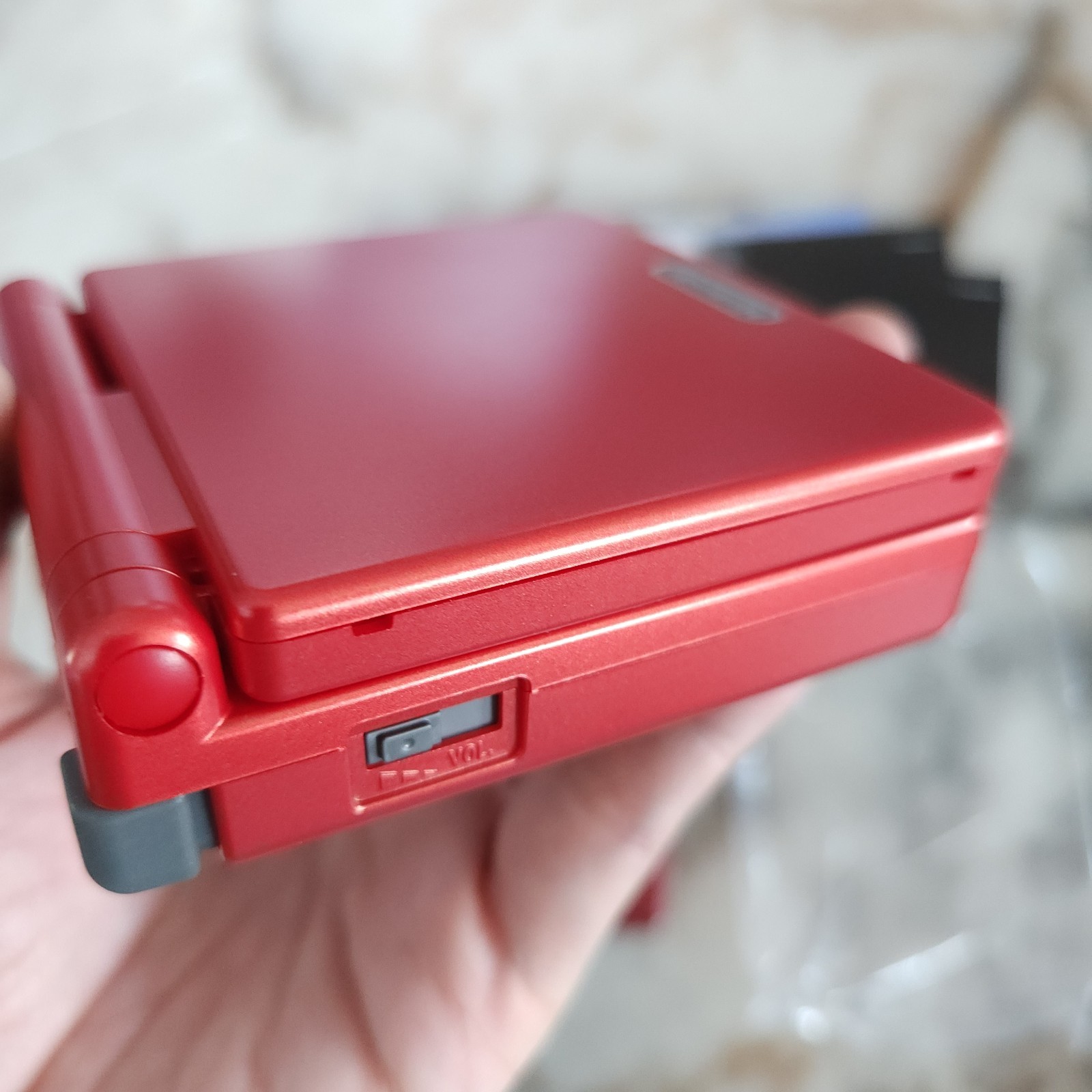 Game Boy Advance GBA SP AGS 001 Flame Red CIB NEVER USED