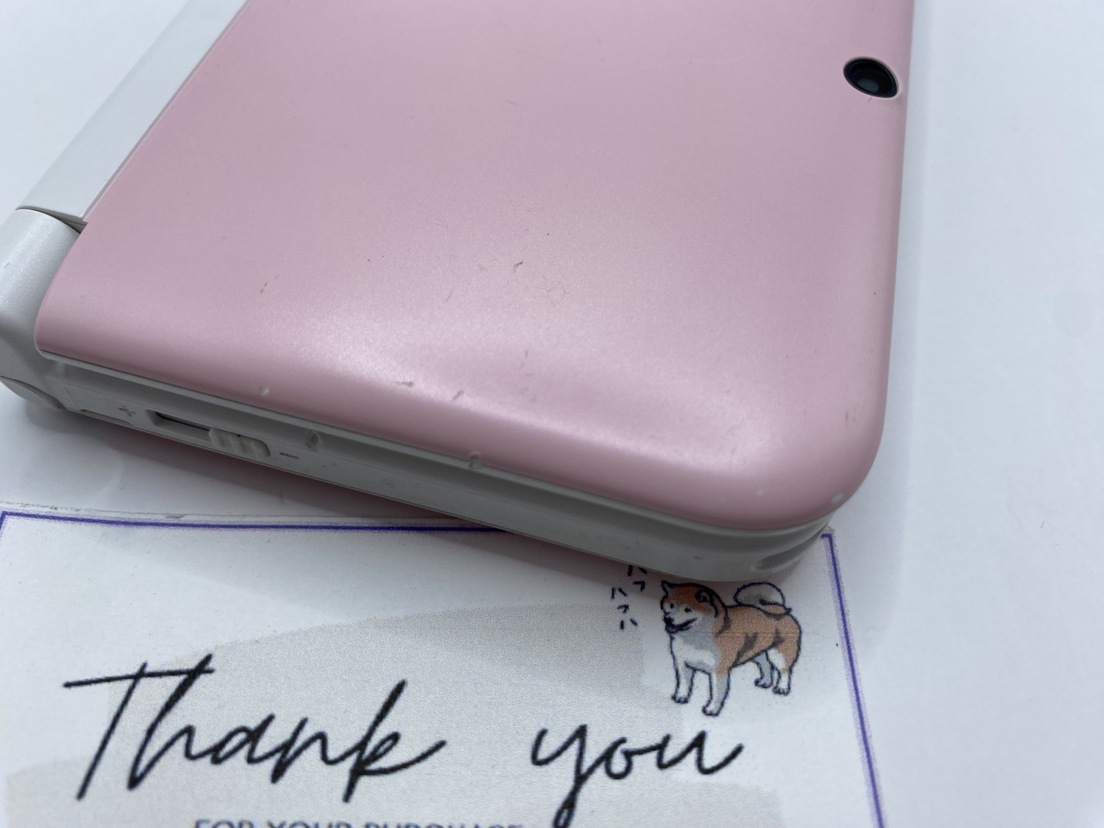 Scratched Nintendo 3DS XL LL Pink White SPR-001 Console