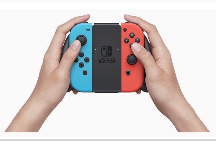 Nintendo Switch 32GB Gray Console ~ Neon Red/Neon Blue Joy-Con ~ Complete w/Box