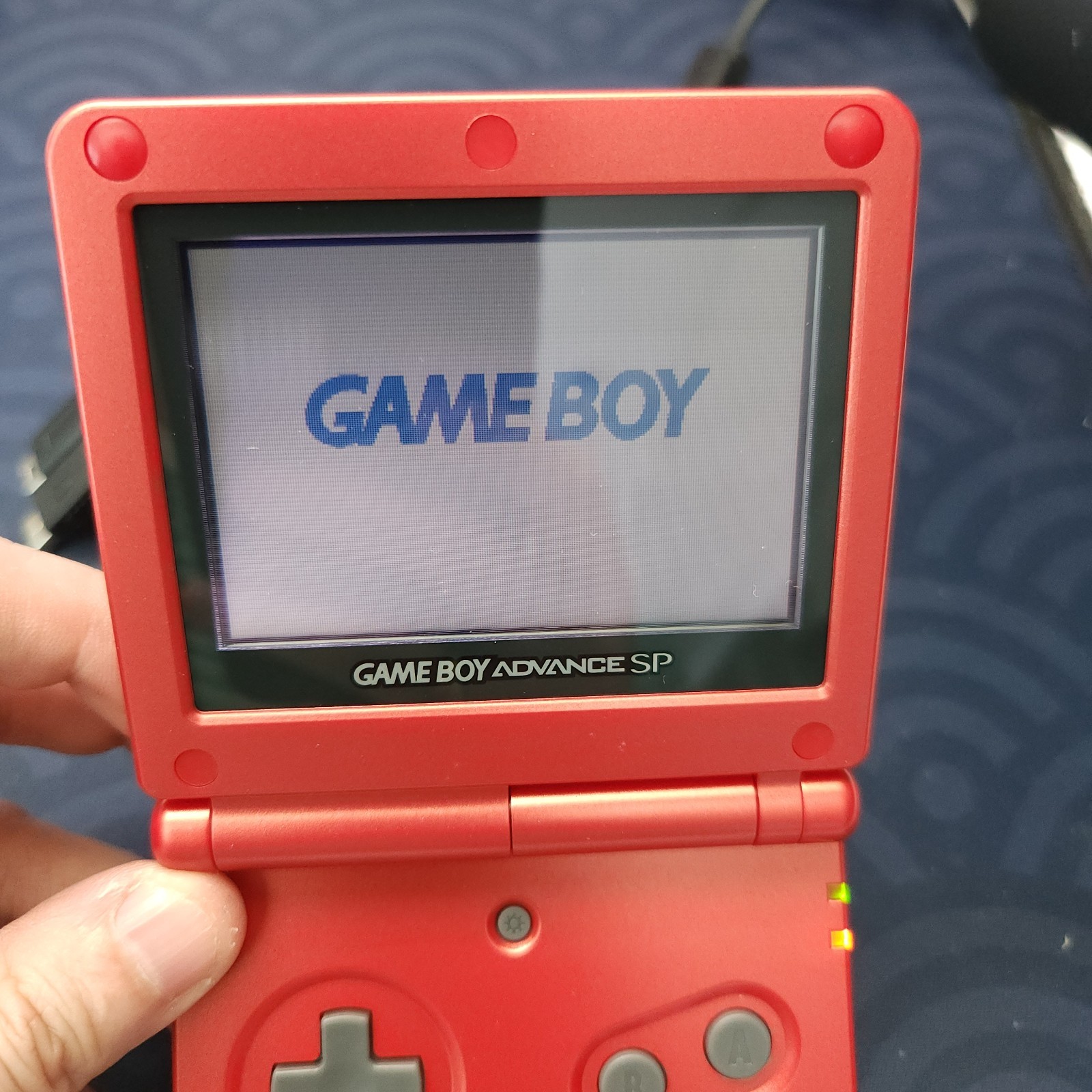Game Boy Advance GBA SP AGS 001 Flame Red CIB NEVER USED