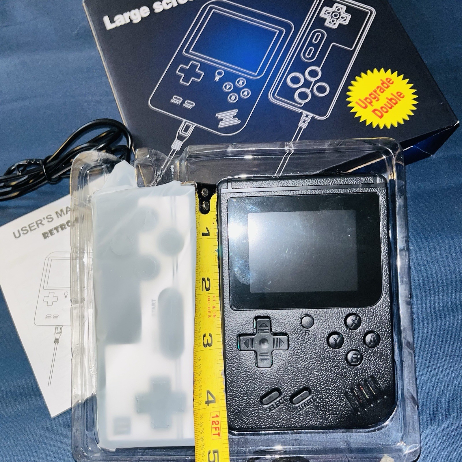 NEW- Retro FC Handheld Game Console – 400 Built-In Games – 3 In LCD -TV Output
