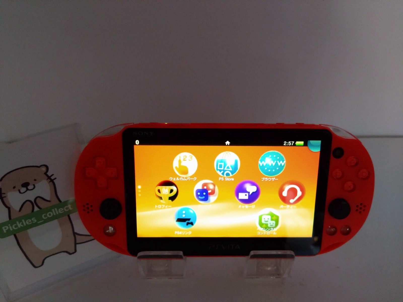 PS vita Neon Orange PCH-2000 ZA24 Console only Wi-Fi PSV Tested Sony 0529J