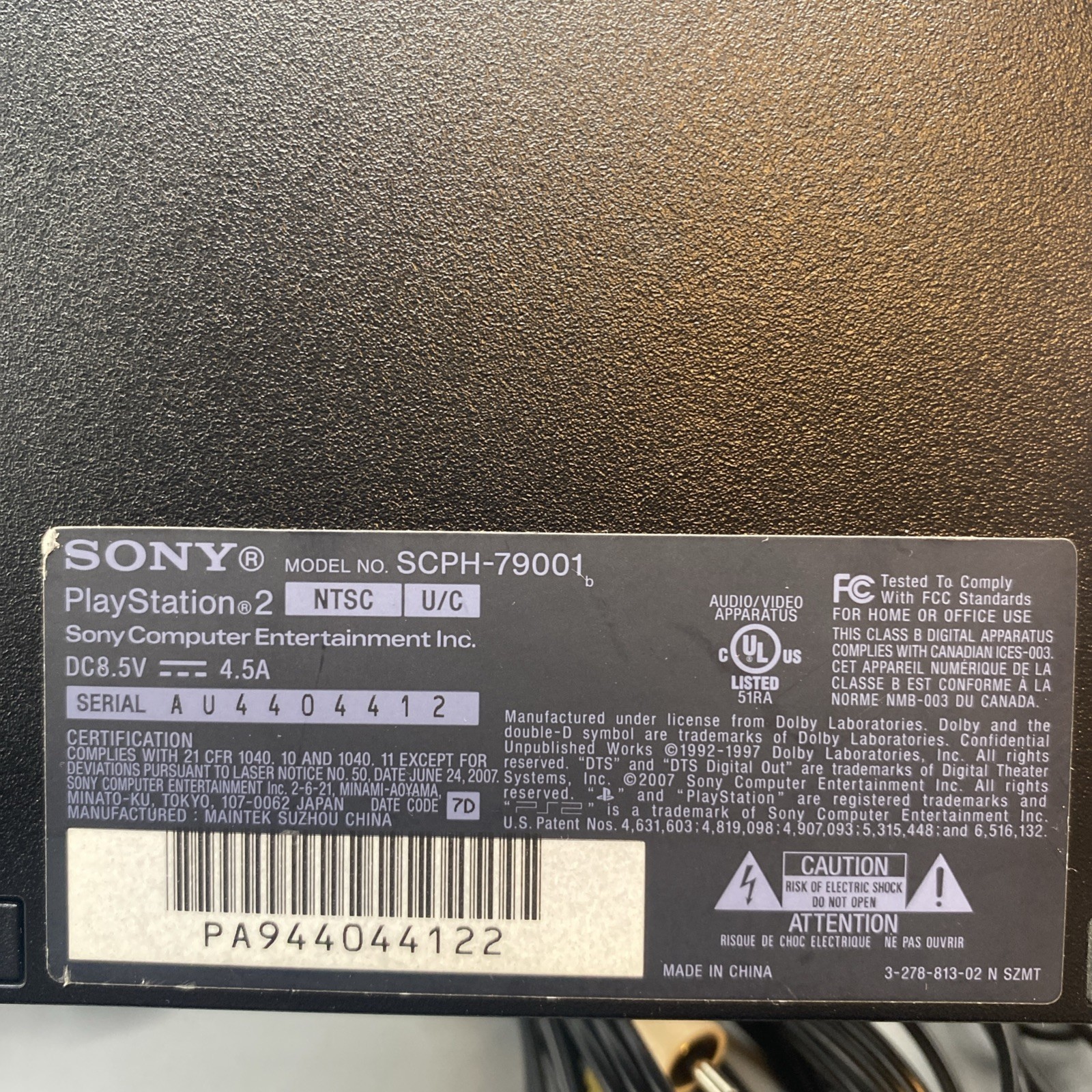 Sony PlayStation 2 Slim PS2 Console SCPH-79001 Cords & Controller Bundle Tested