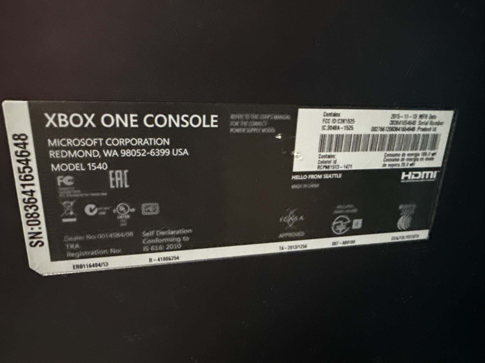 Microsoft Xbox One 500GB Console – Black