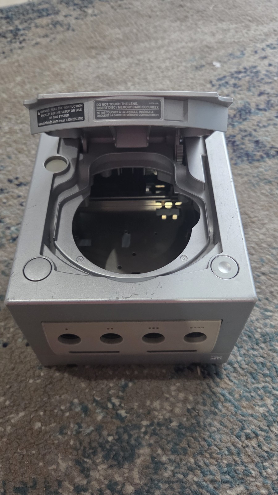 Nintendo Gamecube Video Silver Game Console *SHELL ONLY READ DESCRIPTION*