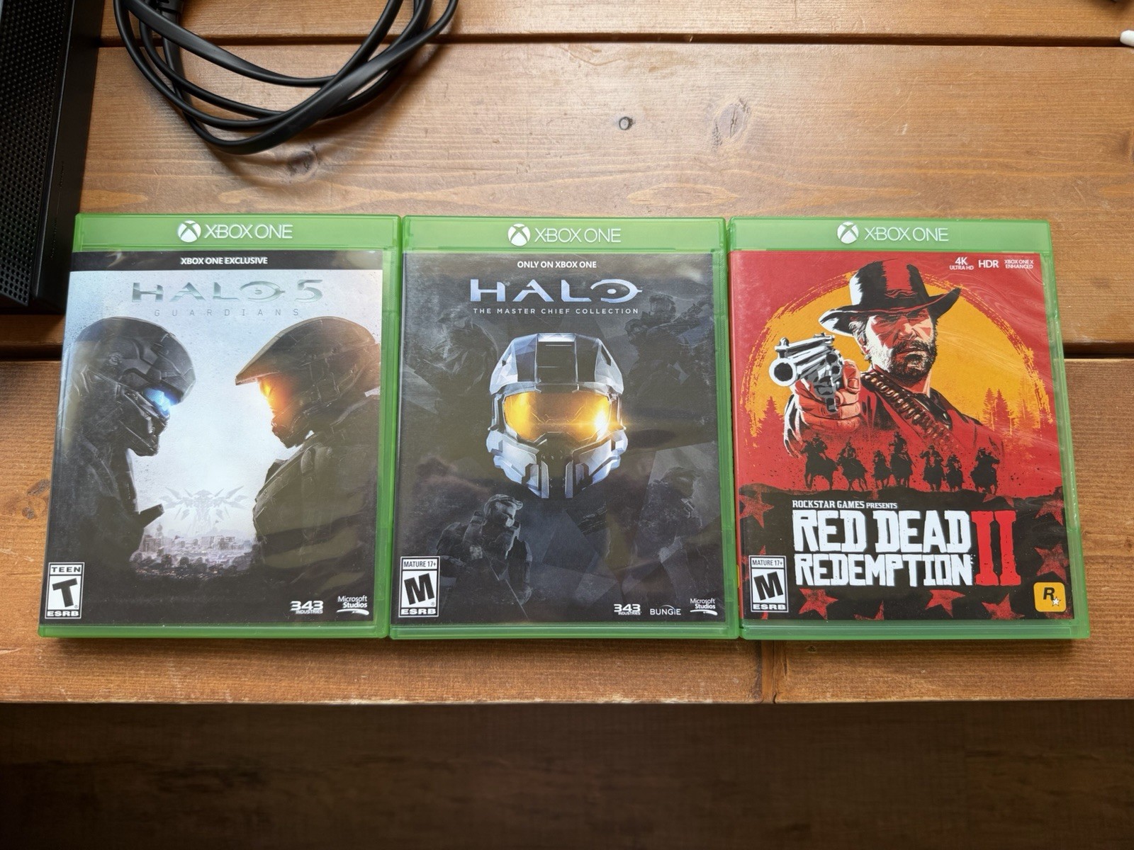 Microsoft Xbox One X 1TB Black 4K Bundle w/ Controller, Cables & Games