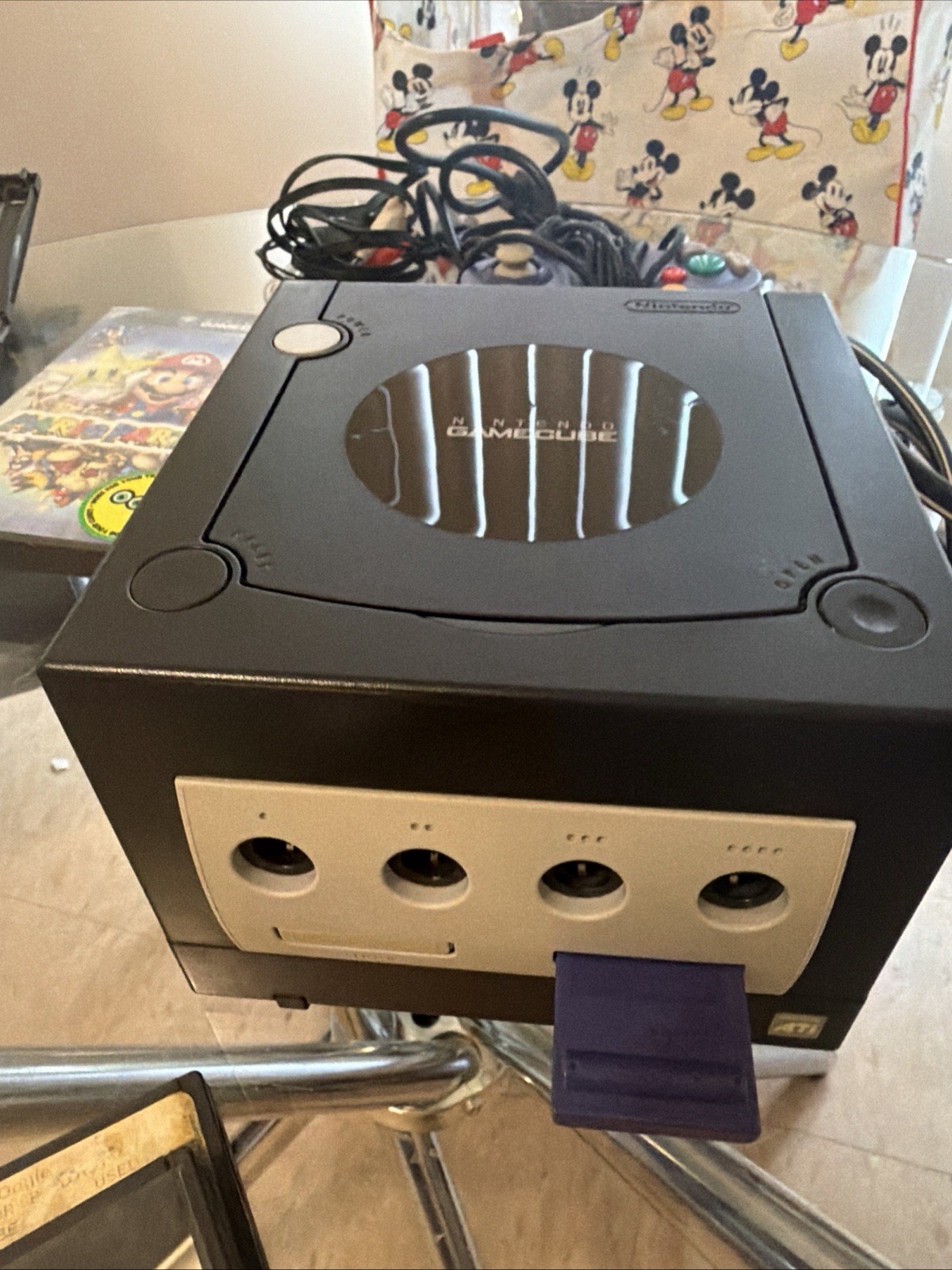 Nintendo GameCube DOL-101 Console Controller, Cords, Memory Card And Two GAMES