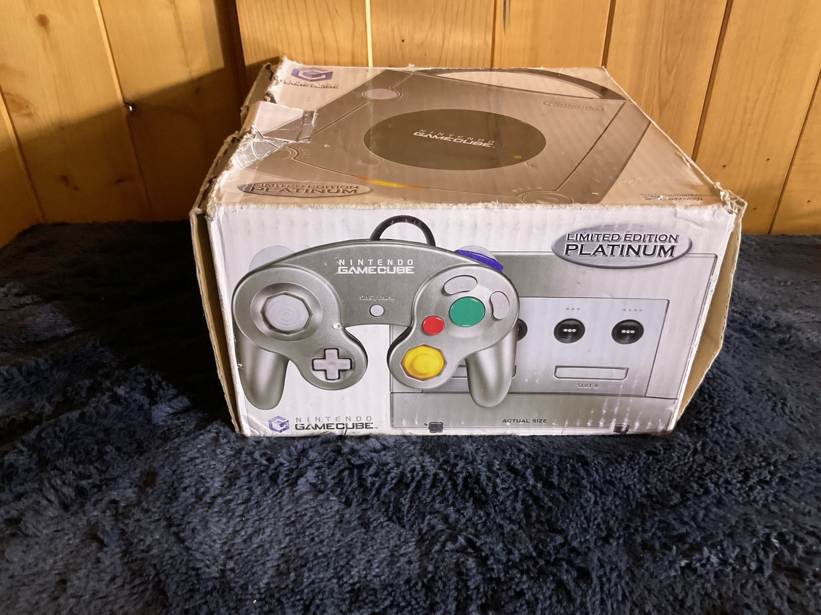 Game Cube Console-turns On UnTested Two Games And Box No Controllers Or Tv Av