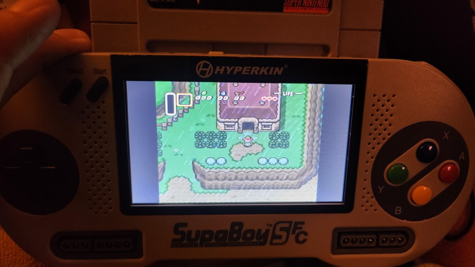 Hyperkin SupaBoy S Portable Pocket Console For SNES/ Super Famicom Gray 70 Games