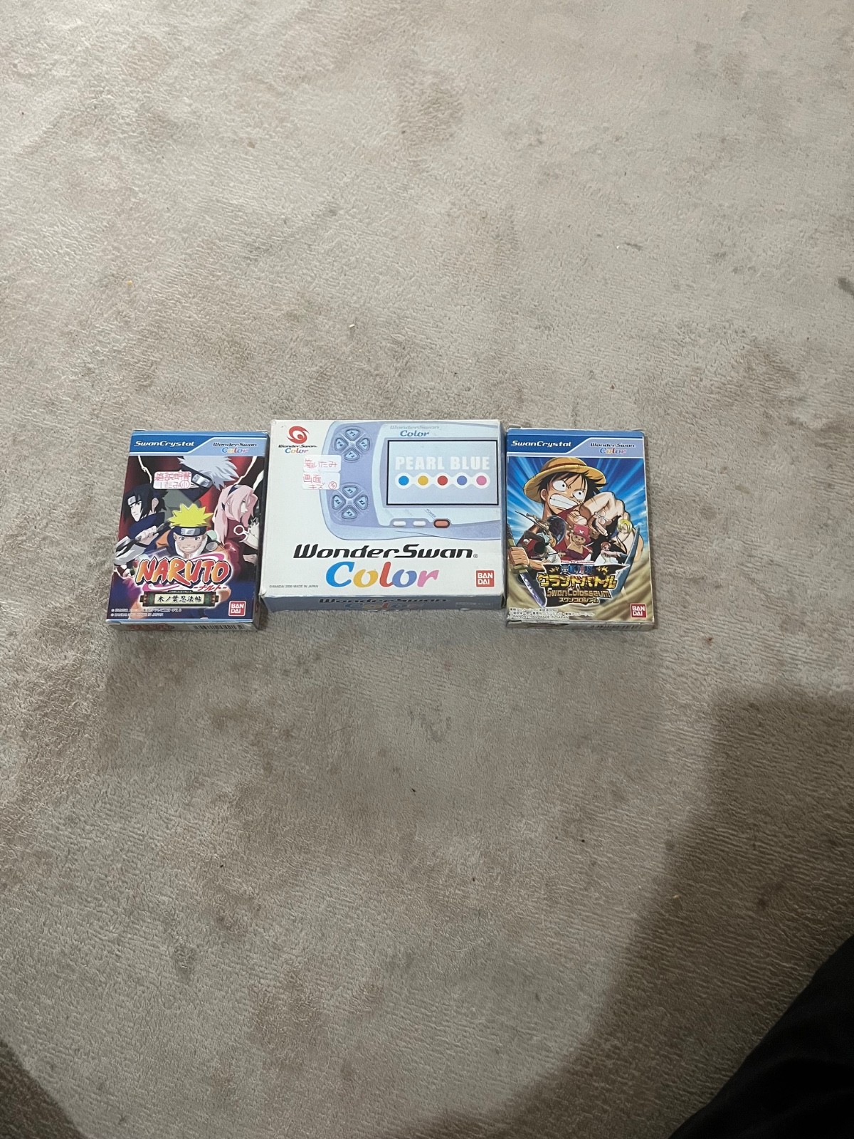 AUS SELLER WonderSwan Clear Blue Console Model with Naruto and One Piece