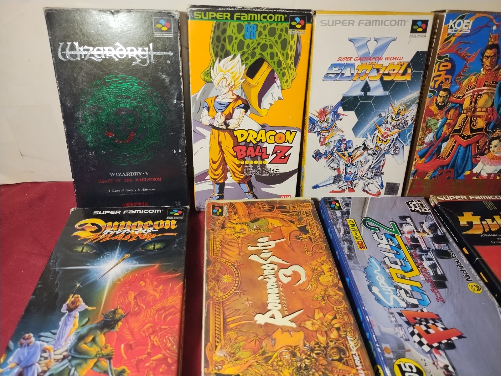 25 Nintendo Super Famicom Games w Boxes Many Complete