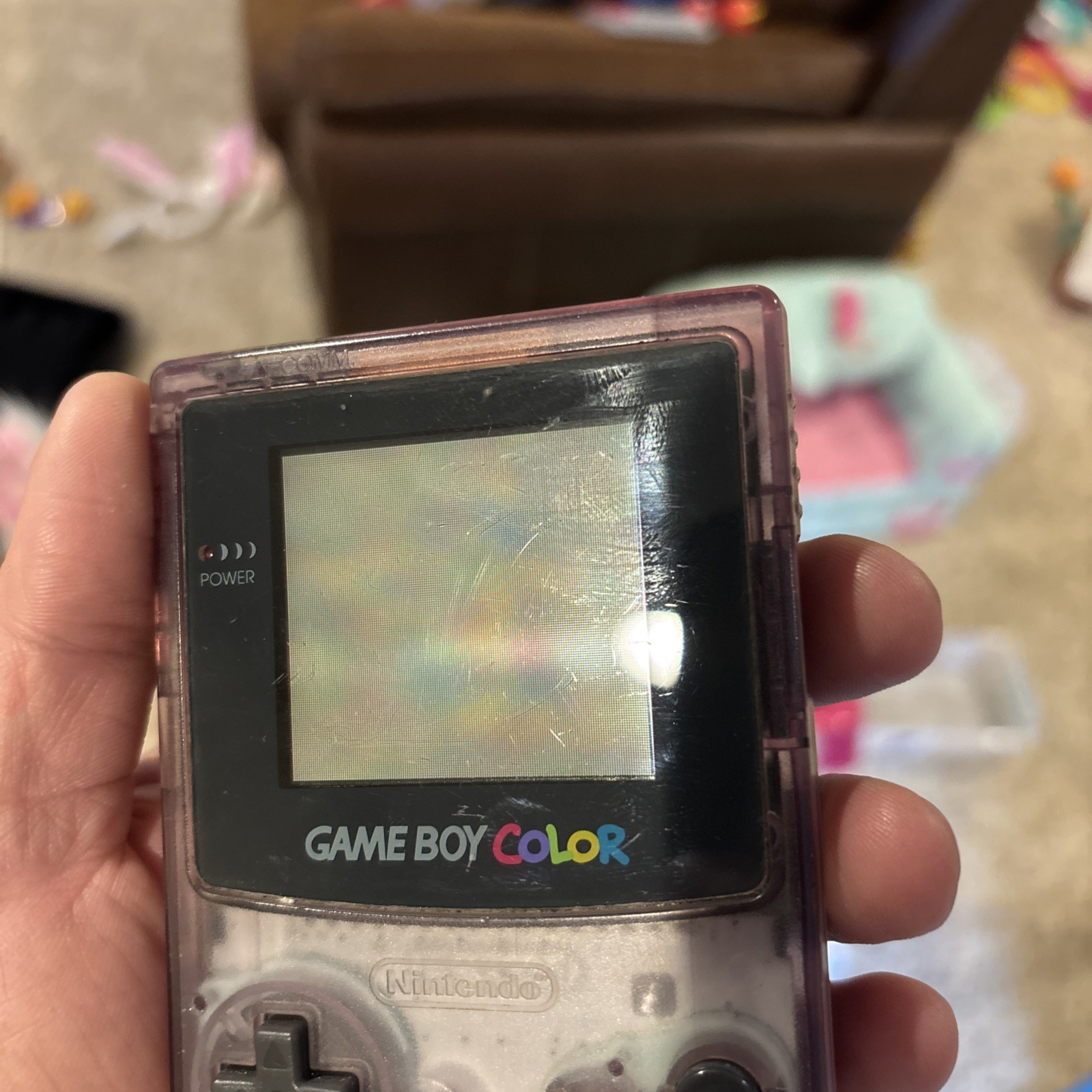 Nintendo Game Boy Color Atomic Purple CGB-001 Handheld Console & 6 Games