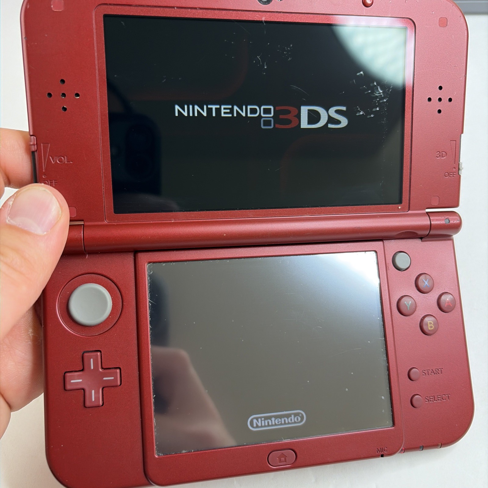 New Nintendo 3DS XL Red Console US Model – Tested! Top IPS W Charger Stylus