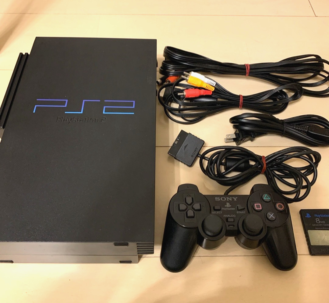 Sony PlayStation 2 SCPH-30000 Black Console Tested w/ BB Unit, Controller Rare
