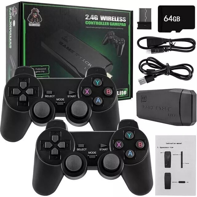 4K HDMI Retro Game Console Output Plug and Play 20000+ Game Gamepad Controllers