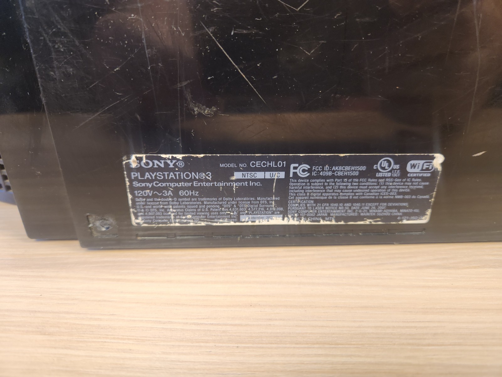 Sony PlayStation 3 PS3 Fat Console – 80GB CECHK01 – **Disk Reader