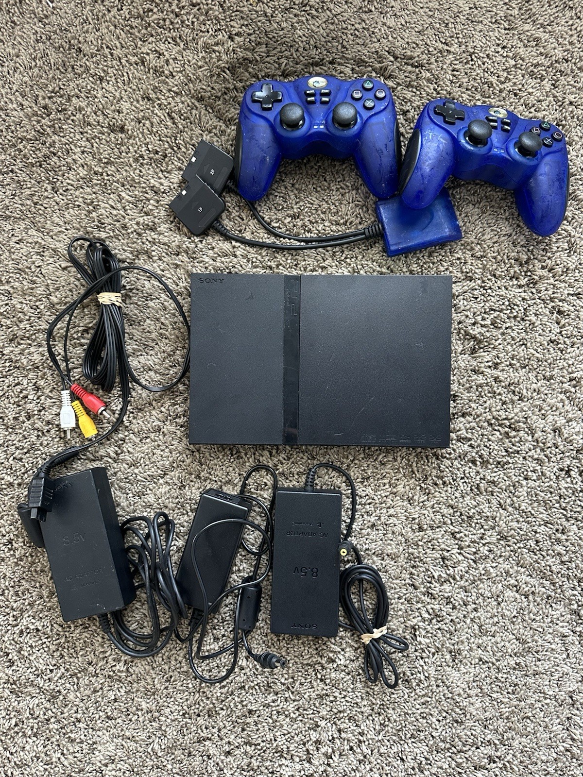 Sony PlayStation 2 Slim Black Console Gaming System SCPH-70001 Tested *READ*