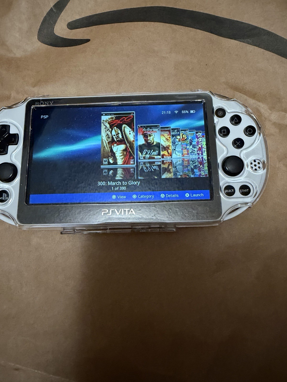 PS Vita PCH-2000 Slim Black and White with Charger Tested Working