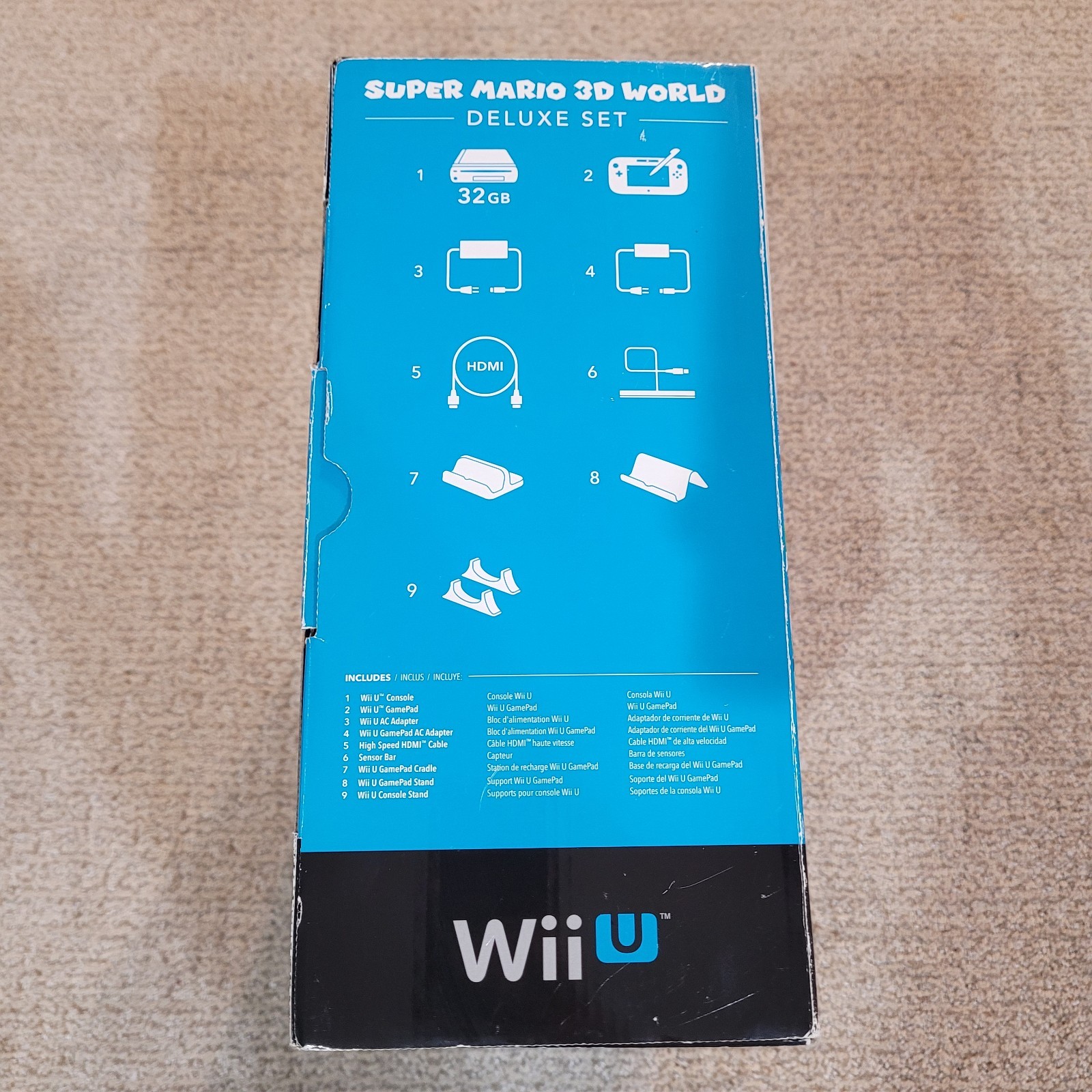 Nintendo Wii U 32 GB Super Mario 3D World Deluxe Set Black Brand New