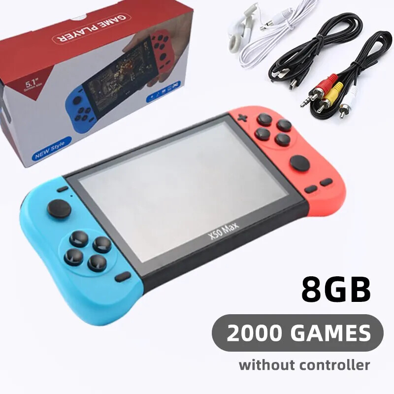 X50-MAX 5.1 Inch Handheld Console Support TV Portable Video Console Game Player