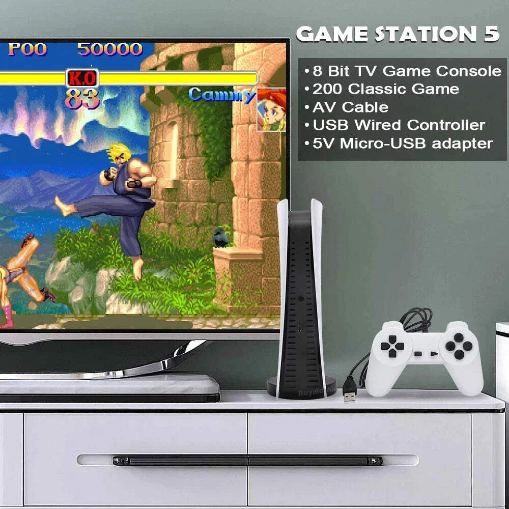 GS5 Game Station 5 Video Game Console With 200 Classic Games 8 Bit TV Console Re