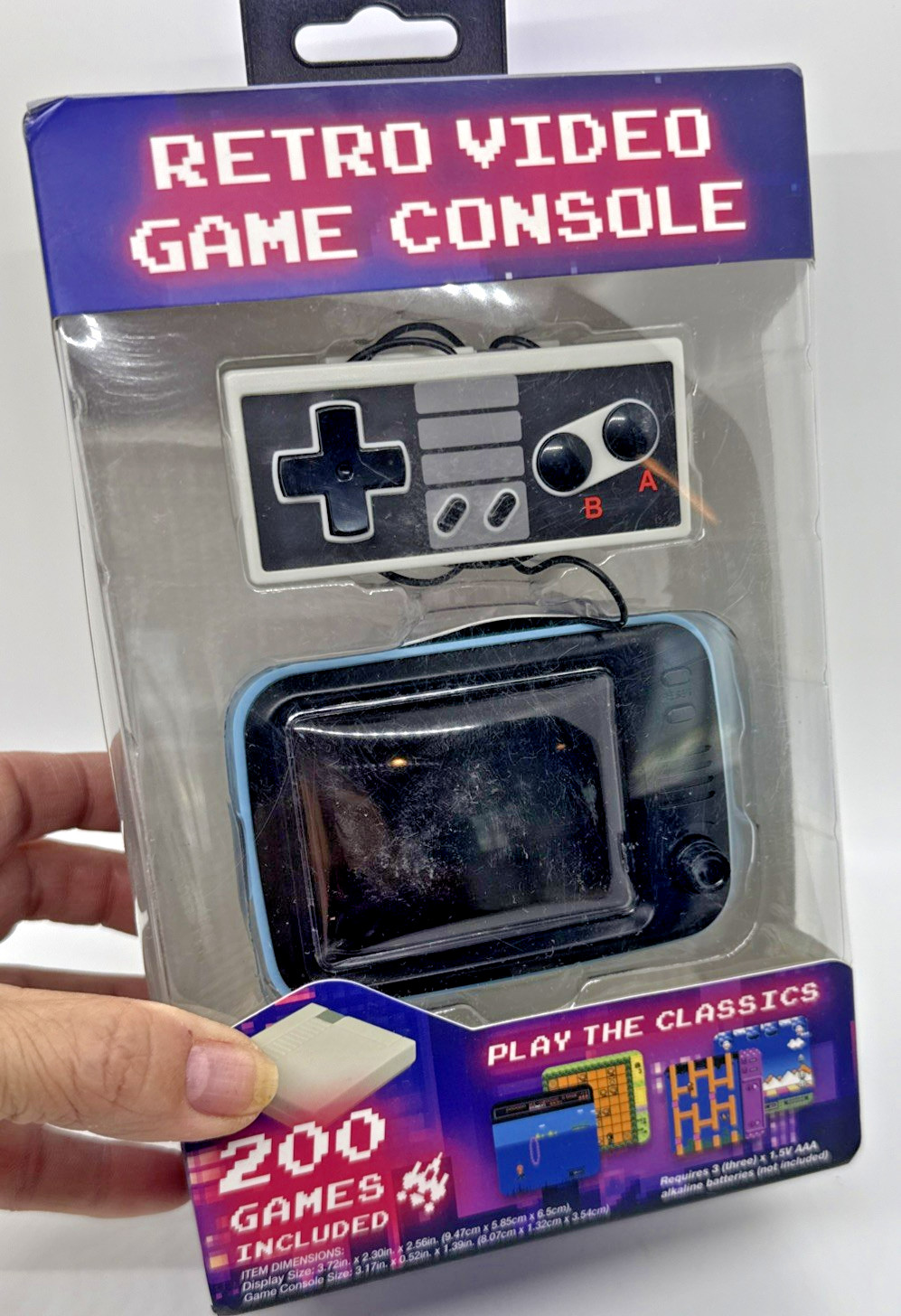 Vivitar Mini Retro Video Game Console 200 Classics Built-In Games with Mini TV