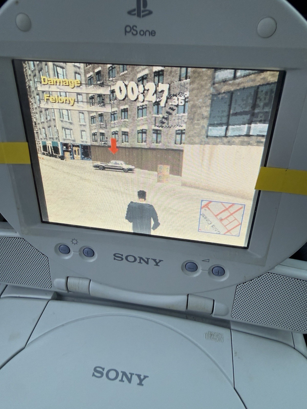 Sony PSone Console Bundle w/ LCD Screen Fully Tested! (Please Read Description)