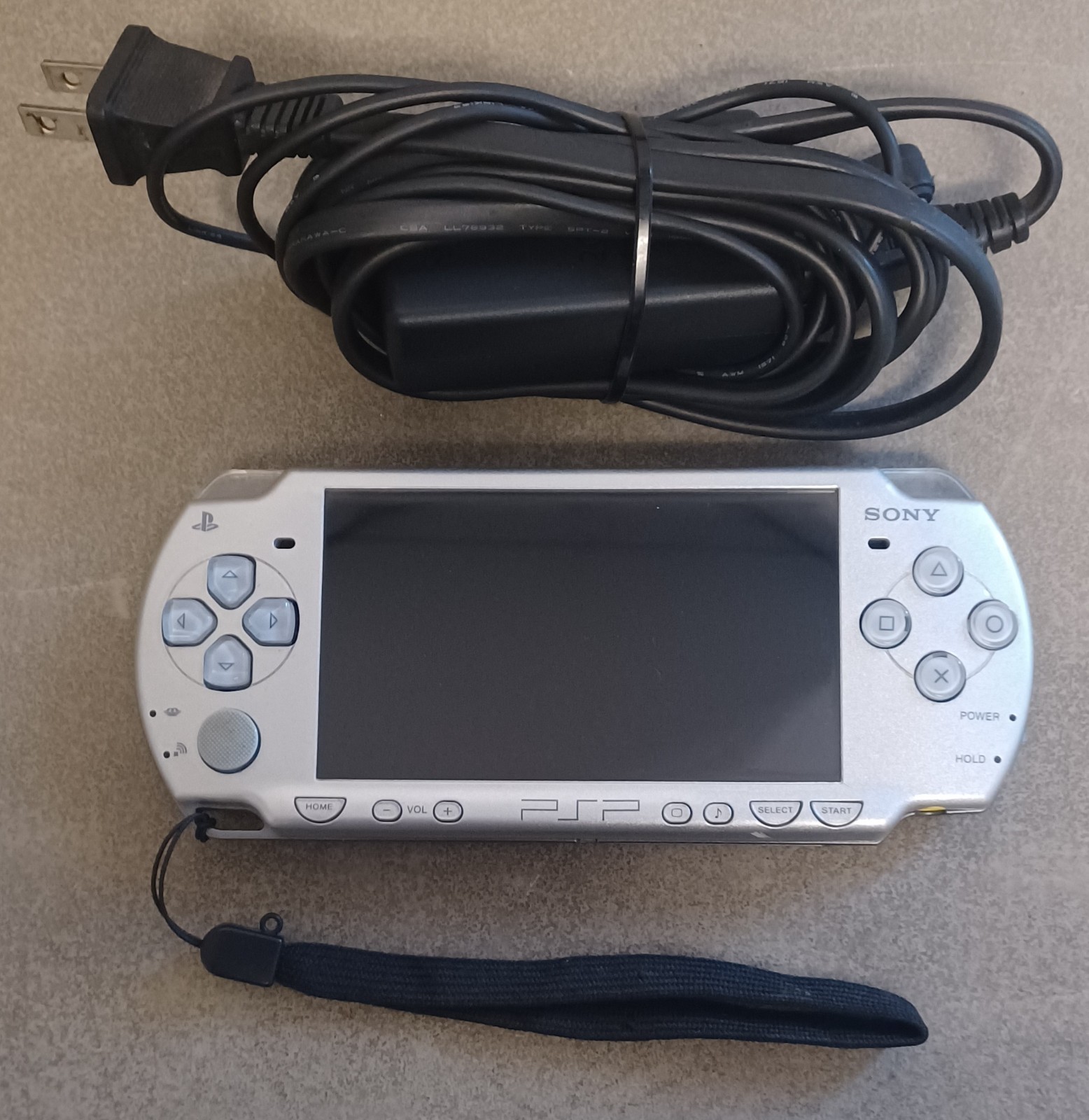 Sony PSP-2001 Slim Launch Edition Silver w/Charger *No Battery* (Parts/Repair)