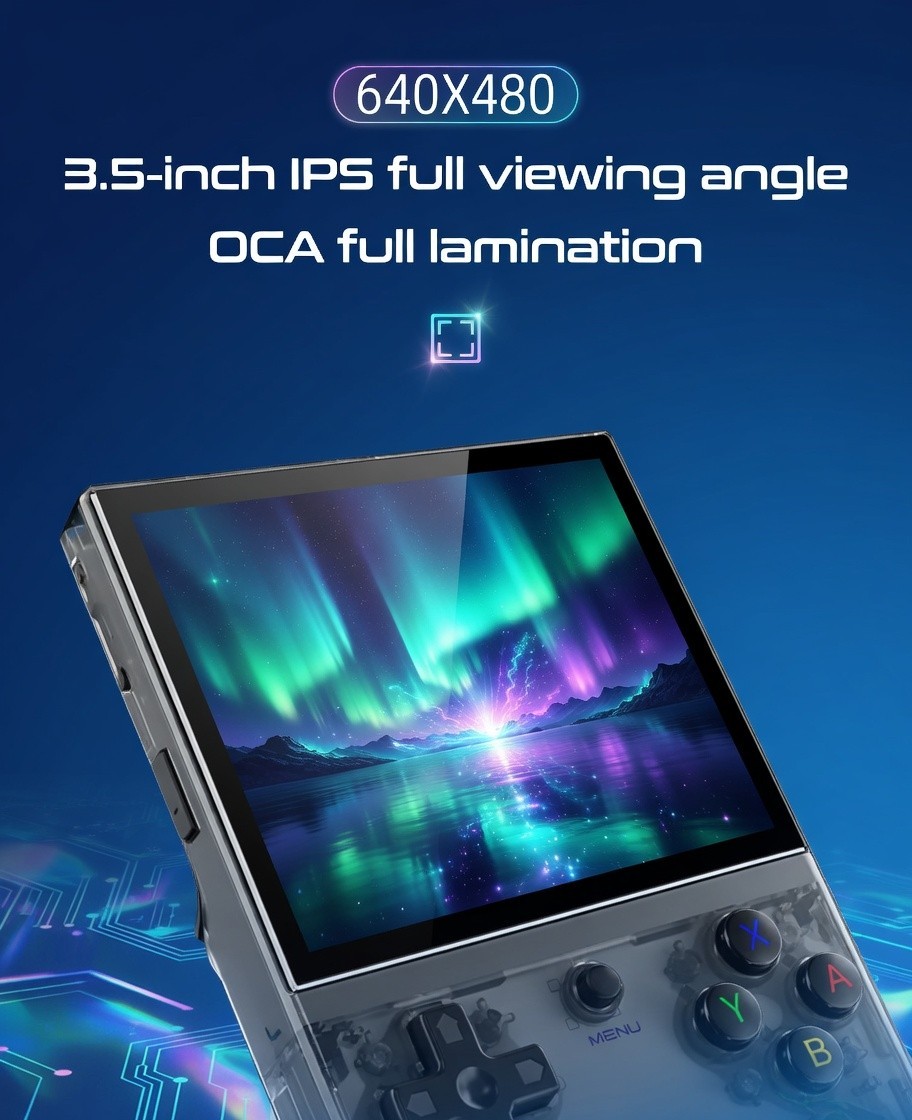 Anbernic RG35XX Plus 64GB Clear Purple Handheld Linux Quad Core Gaming Console