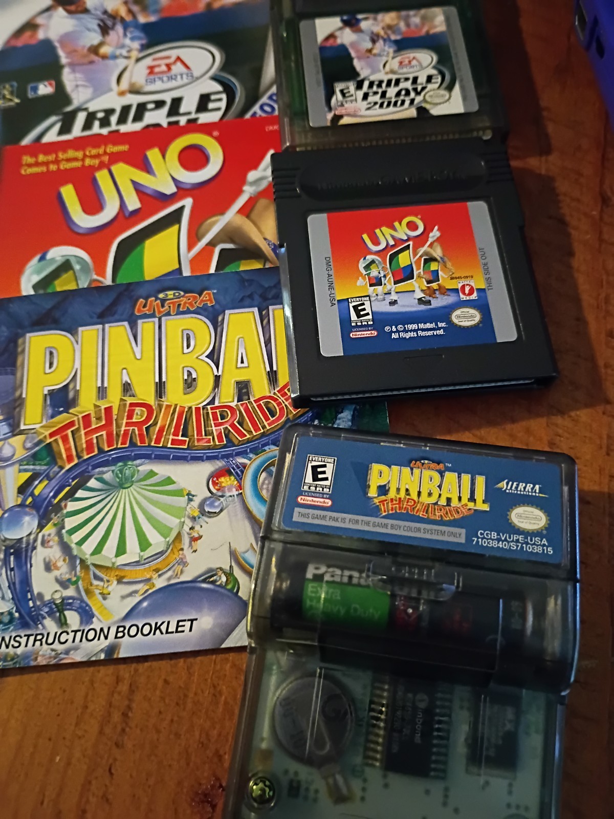 Nintendo Game Boy Color Blue Bundle w/ 4 Games, Accessories FREE SHIPPING