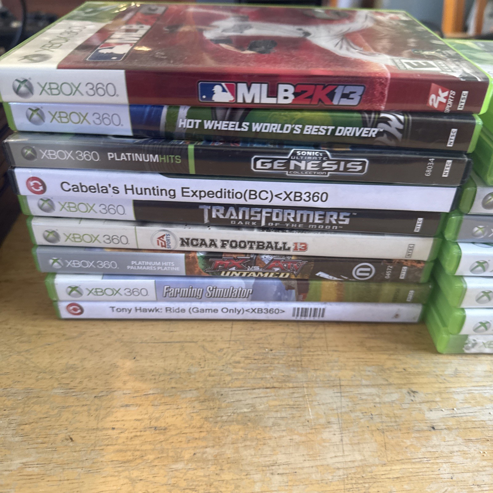Xbox 360 Console Bundle 30 Games Controllers Model 1439-250GB