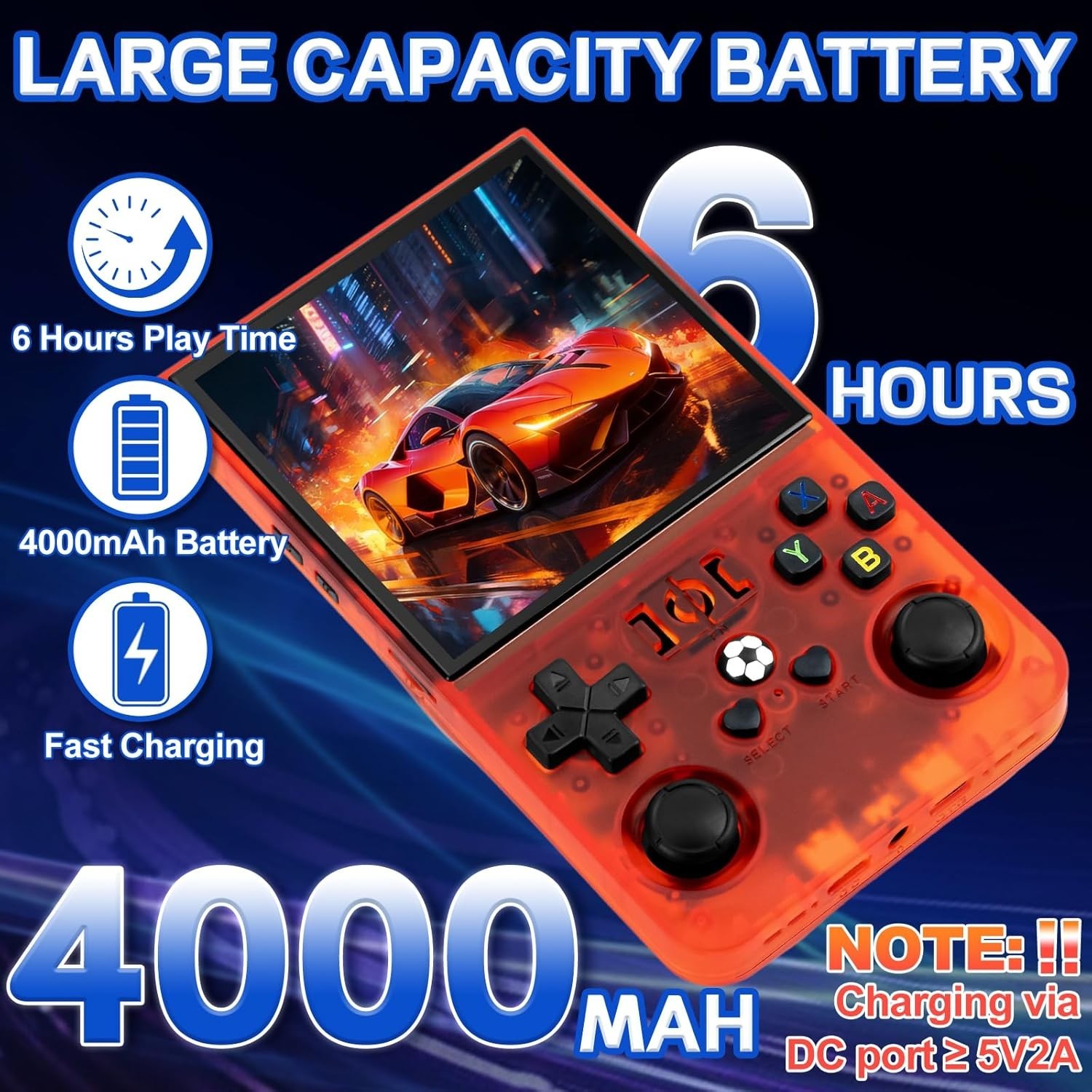 R36MAX Handheld Game Console – 4.0-Inch Screen, Support 22000+Classic Games,1…