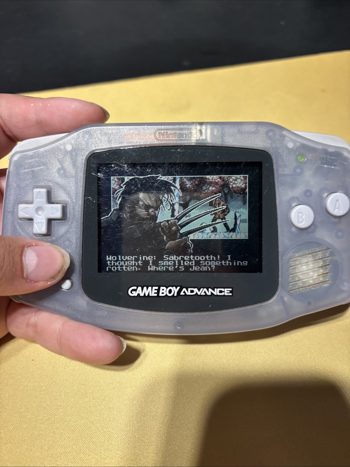 Nintendo Gameboy Advance Glacier Blue Tested Works With 1 Game No Battery Cover