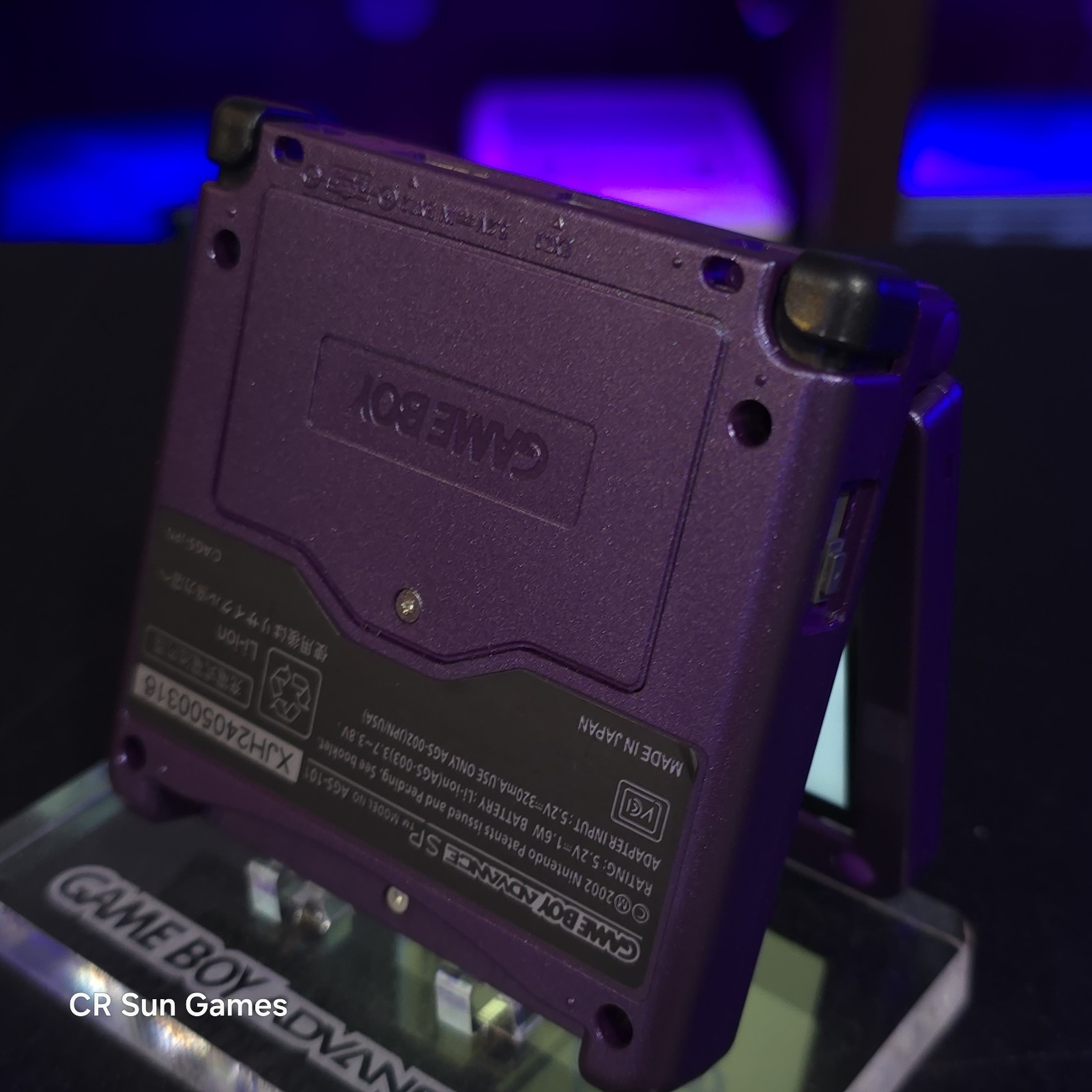 Purple Nintendo Game Boy Advance GBA SP IPS V2 And USB-C