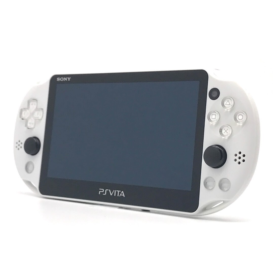 SONY PS Vita Glacier White PCH-2000 Slim LCD Wi-Fi w/ Charger “Mint”