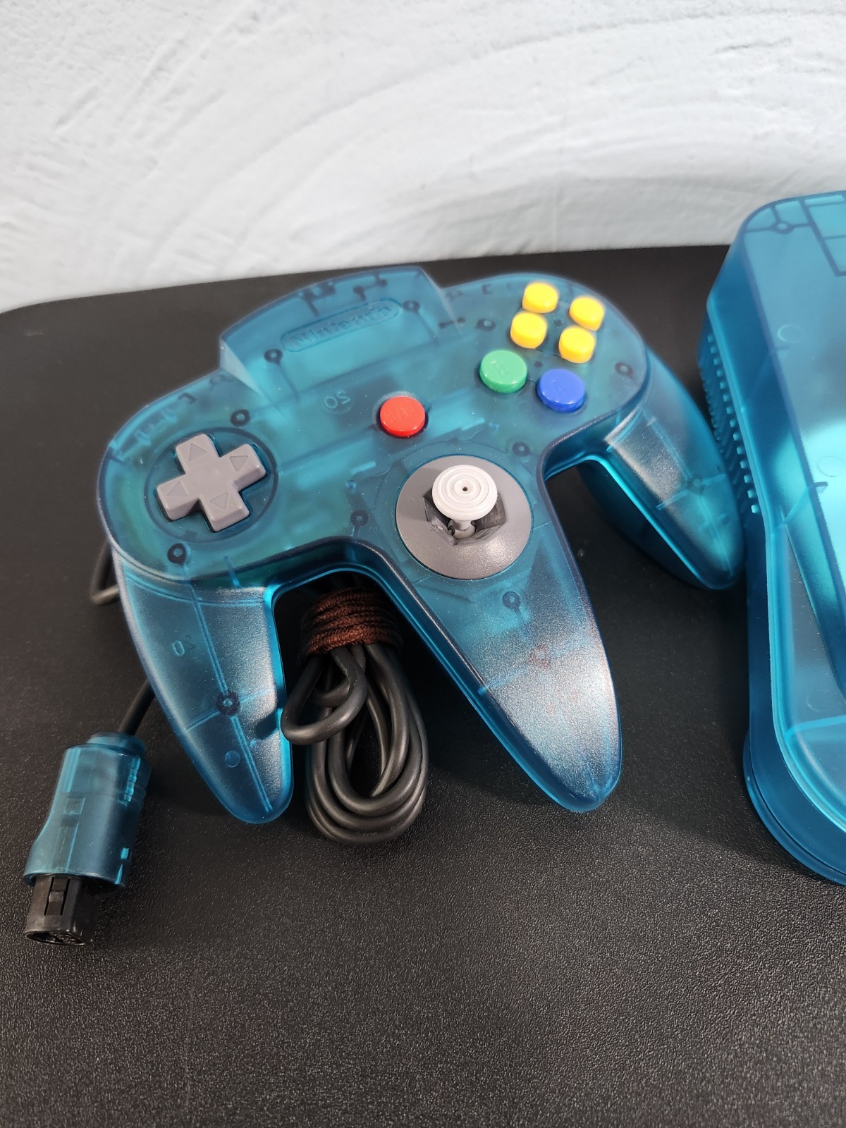 ICE Blue Custom Nintendo 64 with OEM Controller Repo Stadium 2 Tested Working VG