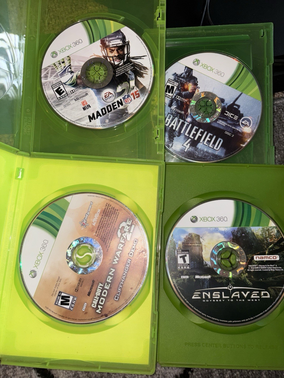 Microsoft Xbox 360 250GB Matte Black Console With 11 Games A Controller