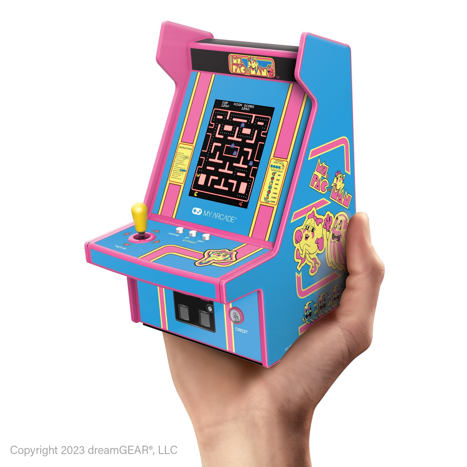 Ms. Pac-Man Micro Player Pro: 6.75 Mini Arcade Machine, Fully playable Video Gam