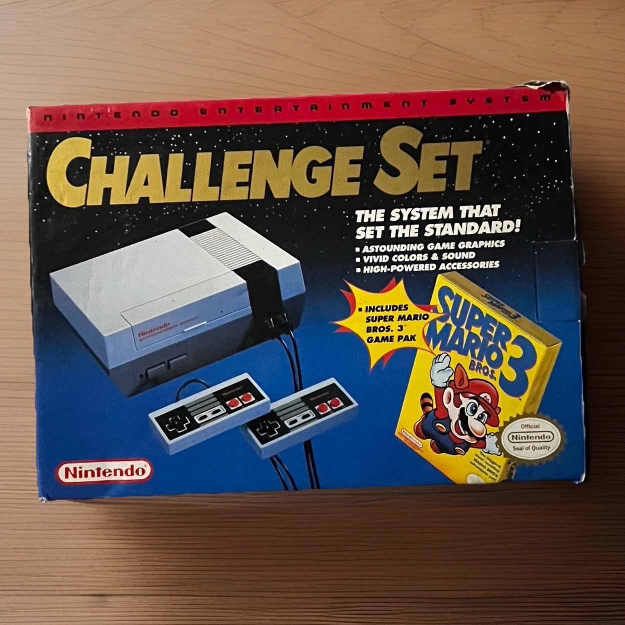 Nintendo NES Challenge Set Console System In Box with Super Mario Bros. 3 Game