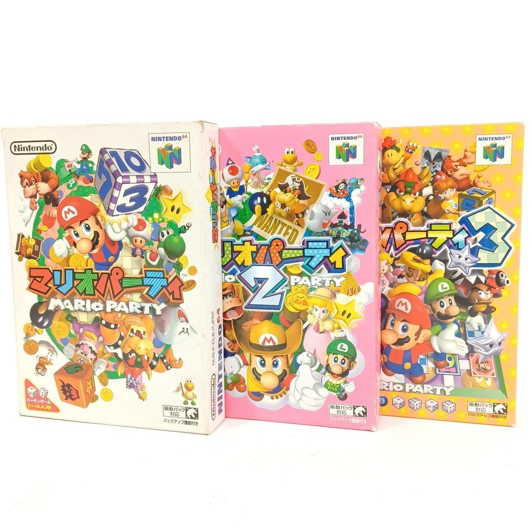 Mario Party 1 2 3 Trilogy Nintendo 64 N64 Japan CIB Complete with Box & Manual