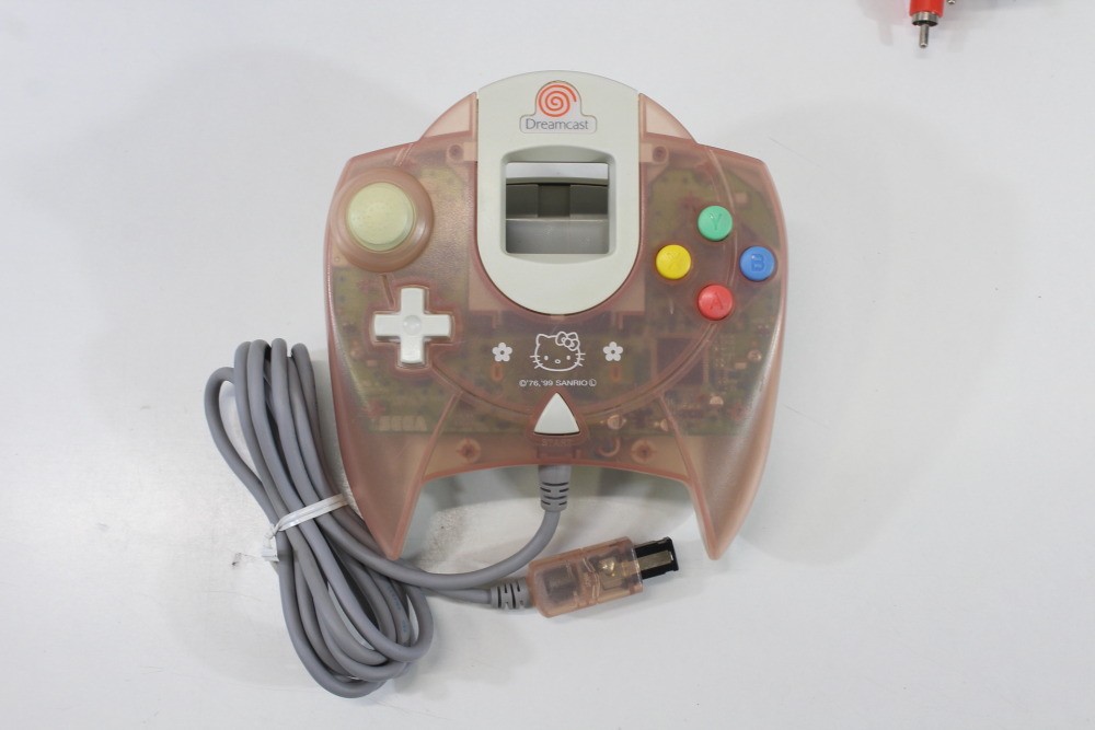 SEGA Dreamcast Hello Kitty Pink Console Controller AC AV HKT-3000 TESTED WORKING