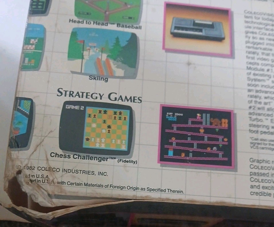 ColecoVision Console Game System With 2 Contollers Complete UNTESTED