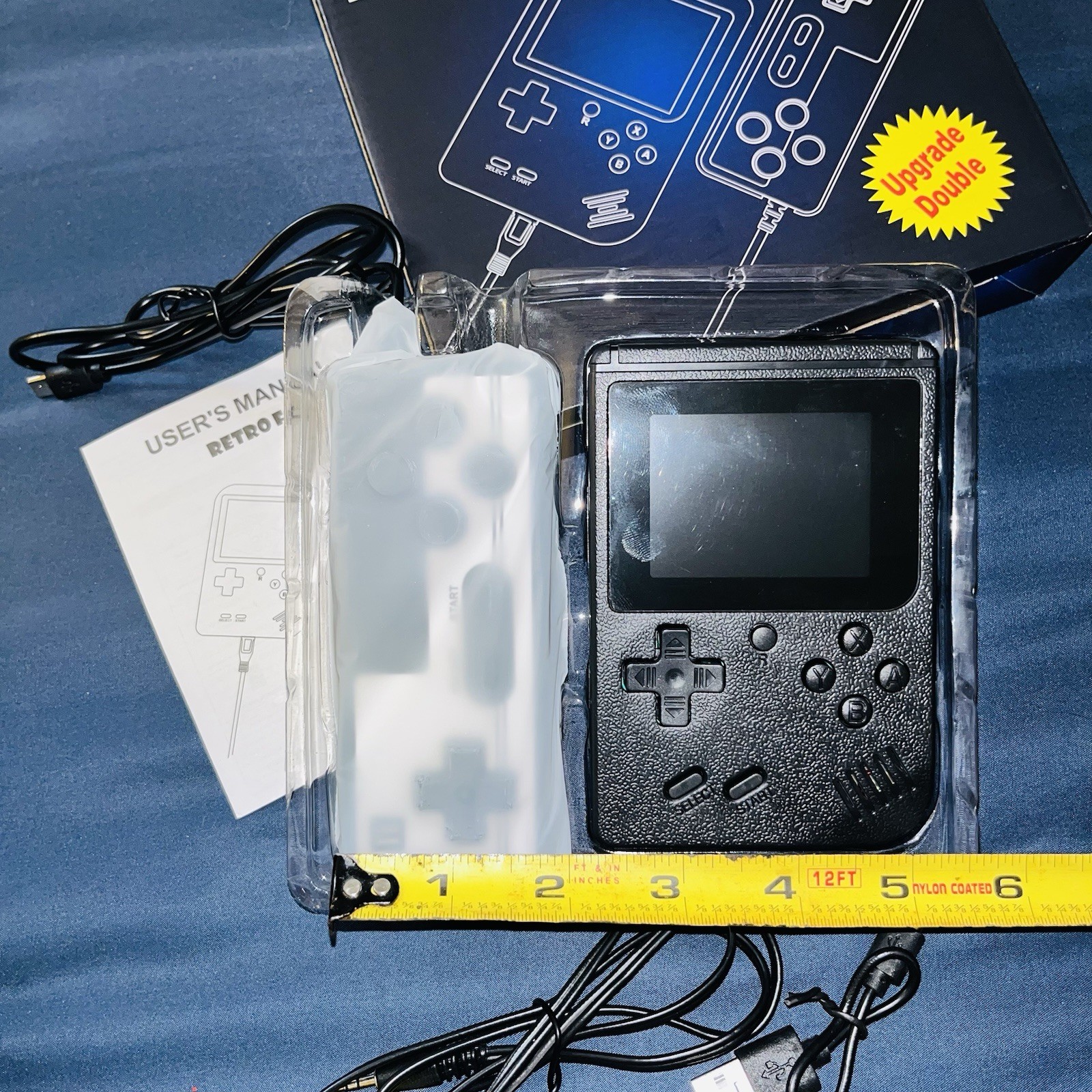 NEW- Retro FC Handheld Game Console – 400 Built-In Games – 3 In LCD -TV Output