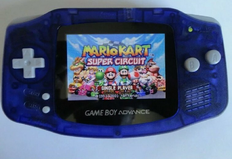 Nintendo Game Boy Advance ags101 indigo Glacier black Handheld System ips v5