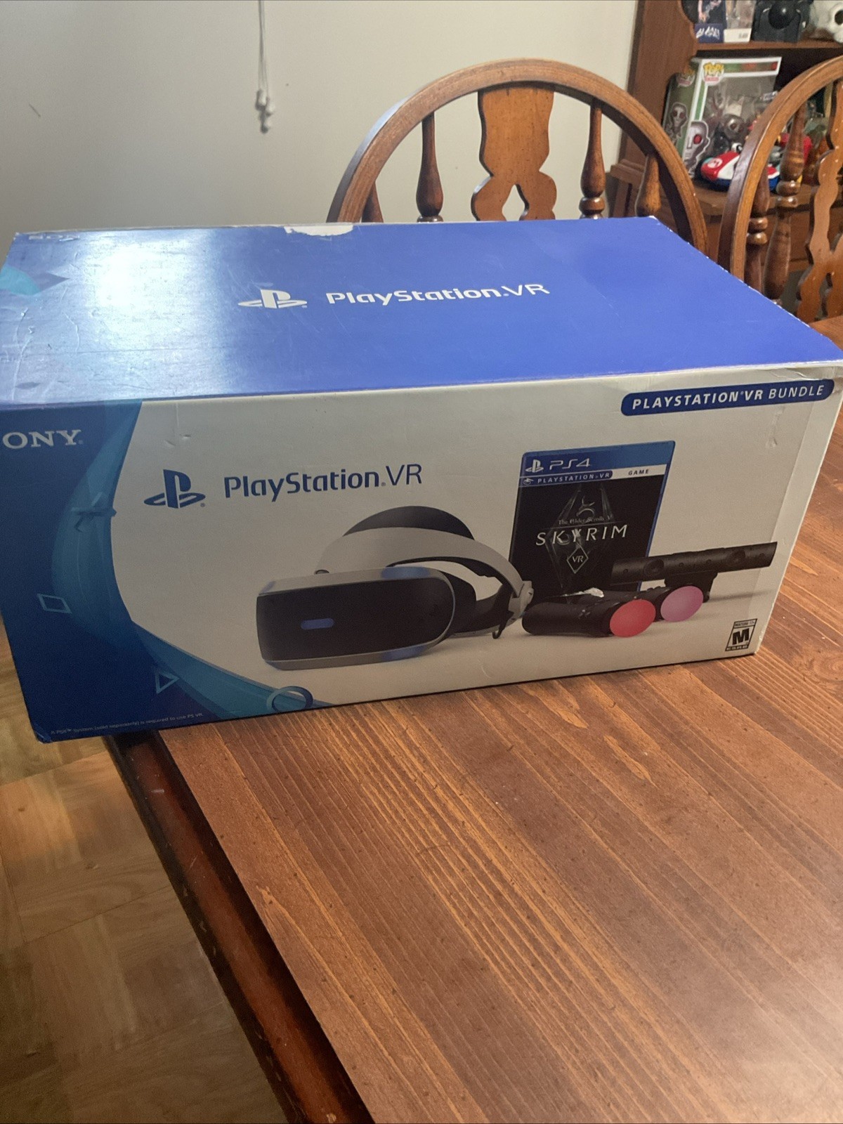 Sony PlayStation 4 VR No Skyrim game. One controller missing sensor missing