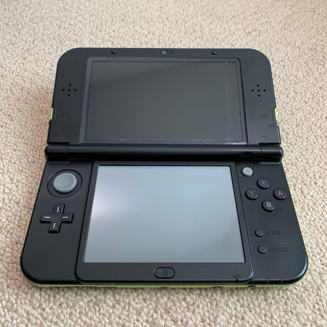 New Nintendo 3DS XL LL lime Black Console Stylus Working Tested Japanese ver
