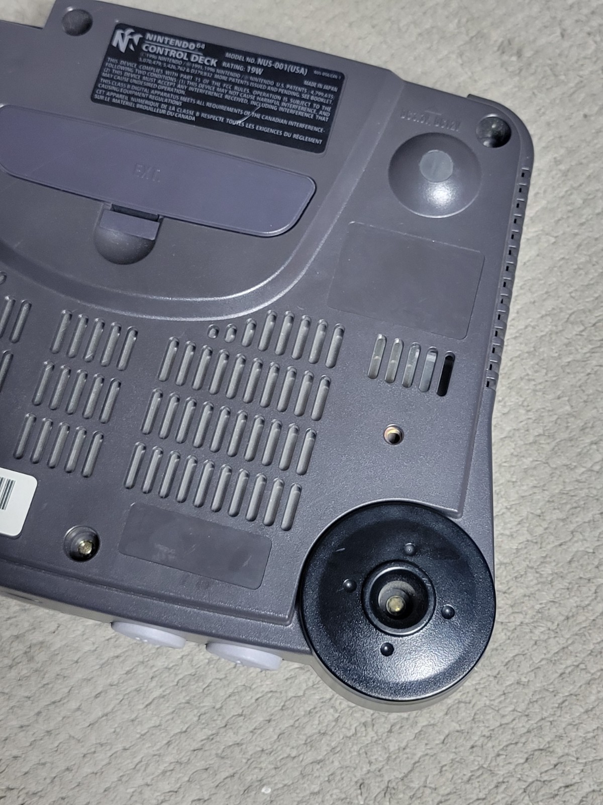 Nintendo 64 System 32MB Home Console – Charcoal Gray CONSOLE ONLY Tested & Works